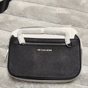 Michael Kors Black and White Crossbody Bag